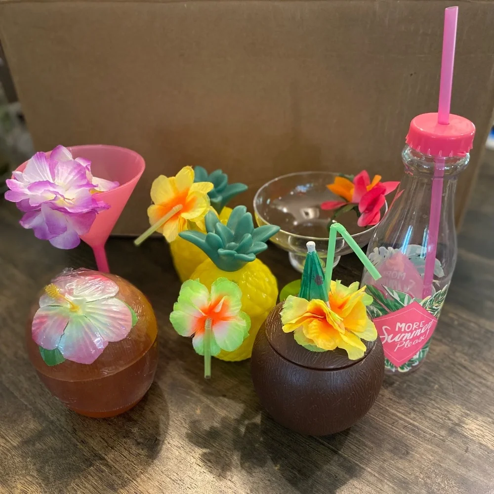 🦩Huge Photo Booth🍹Bundle Tropical Bon voyage! Hawaiian Luau Party Beach Cruise - Picture 15 of 16